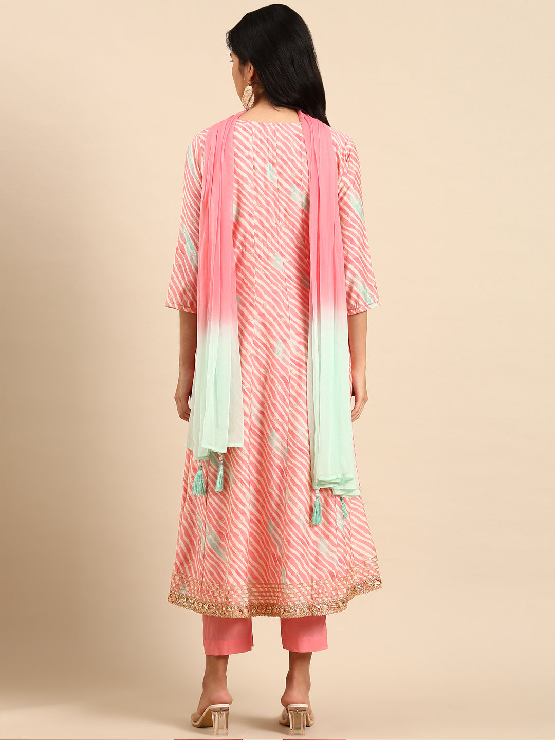 Women's Pink Printed Kurta Set