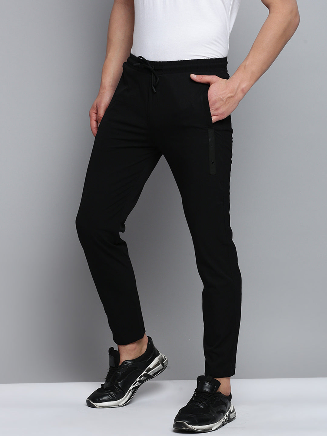 Men Black Solid Casual Jogger