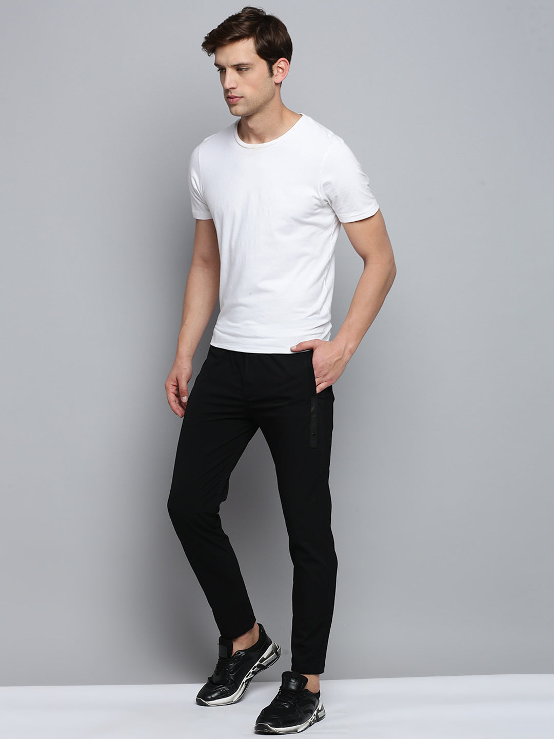 Men Black Solid Casual Jogger