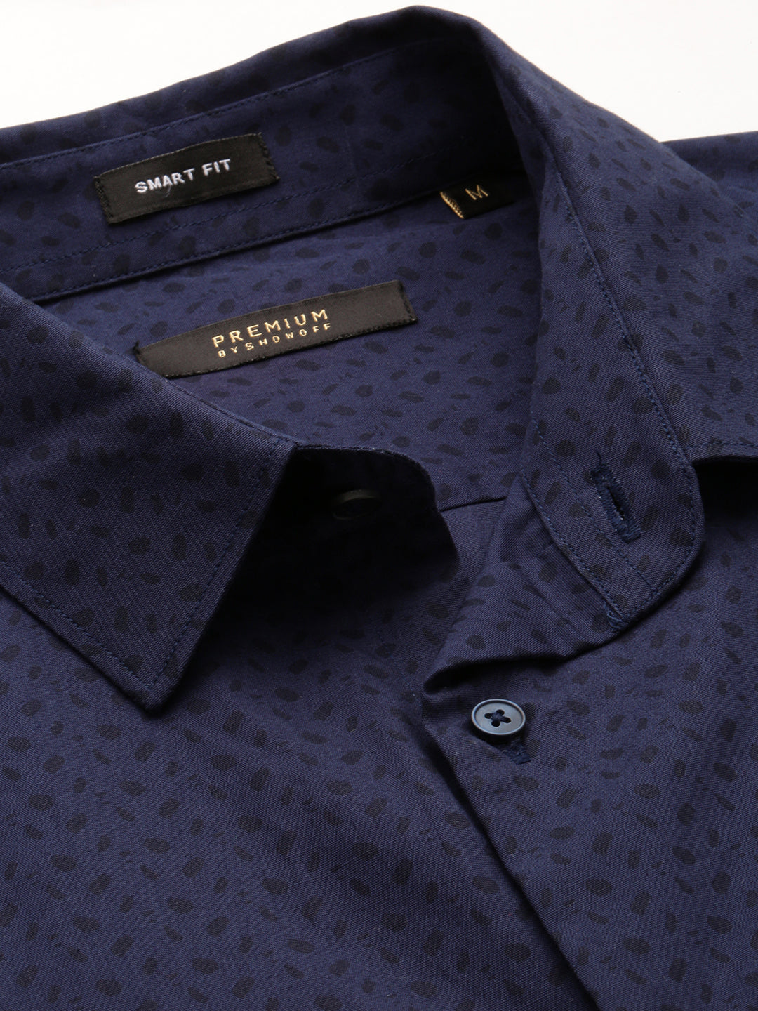 Men Navy Printed Casual Casual Shirts