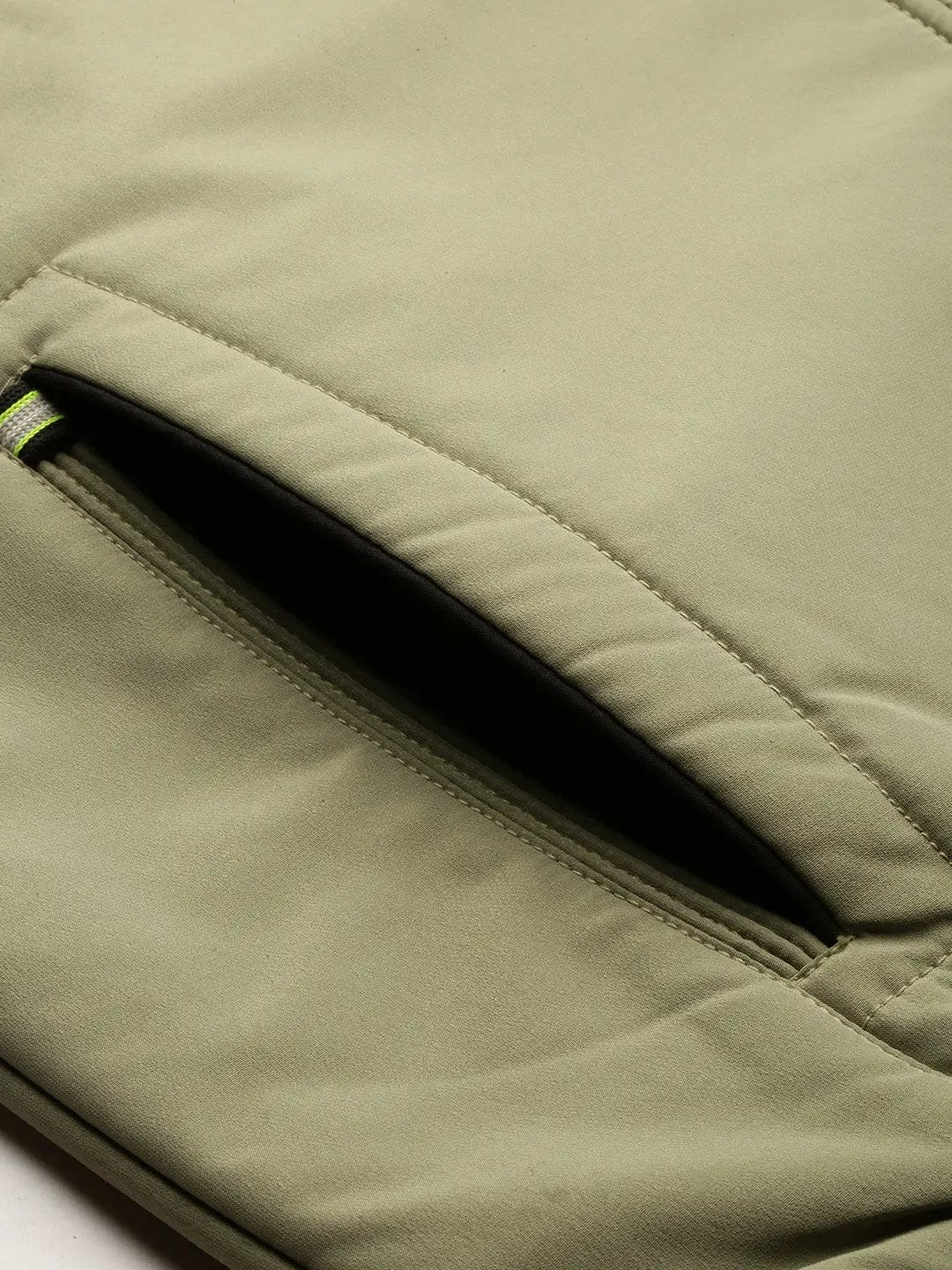 Men's Green Solid Casual Bomber Jackets