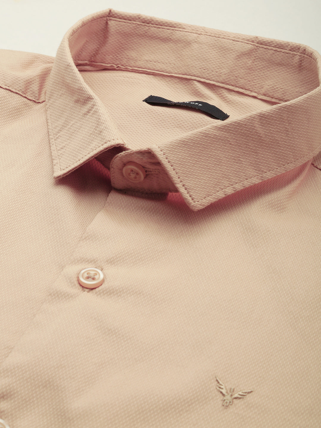 Men's Beige Solid Casual Shirt